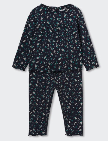 Pijama Mango Kids, bleumarin inchis