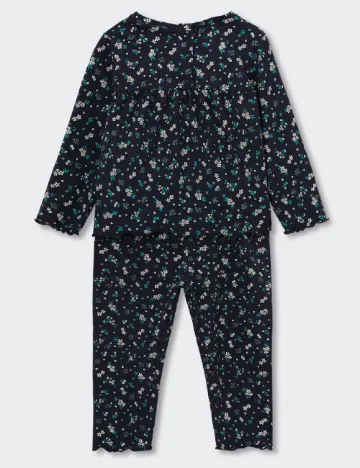 Pijama Mango Kids, bleumarin inchis Albastru