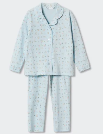 Pijama Mango Kids, albastru Albastru