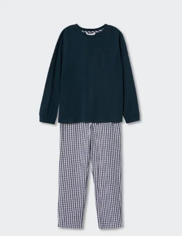 Pijama Mango Kids, bleumarin Albastru