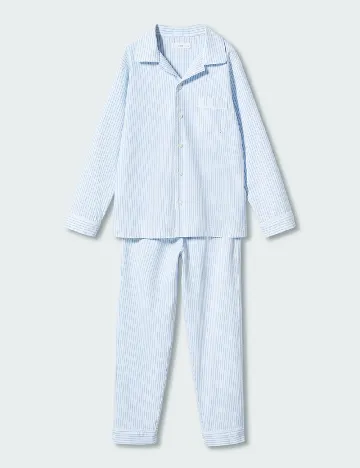 Pijama Mango Kids, albastru Albastru