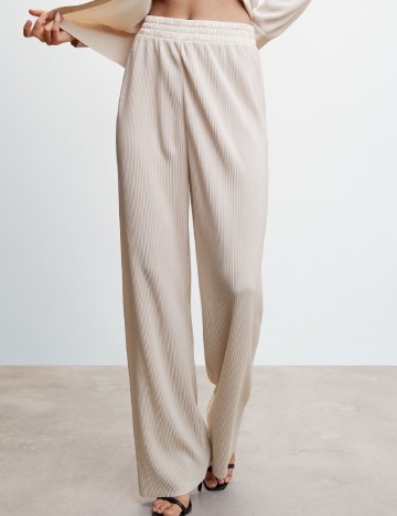 Pantaloni Mango, crem