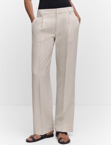 Pantaloni Mango, bej