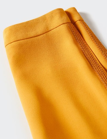 Pantaloni Mango, galben