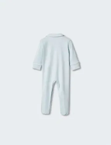 Pijama Mango Kids, bleu Albastru