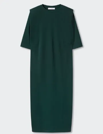 Rochie medie Mango, verde Verde