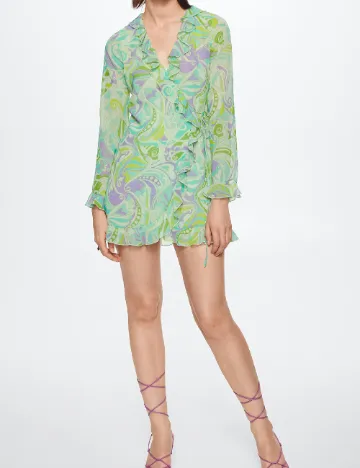 Rochie scurta Mango, verde Verde