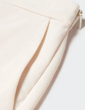 Pantaloni Mango, crem Crem