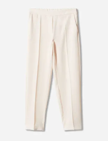 Pantaloni Mango, crem Crem