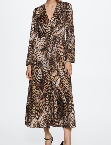 Rochie medie Mango, animal print