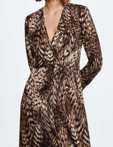 Rochie medie Mango, animal print