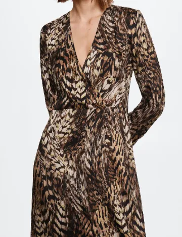 Rochie medie Mango, animal print Animal print