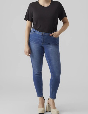 Blugi Vero Moda Curve, albastru