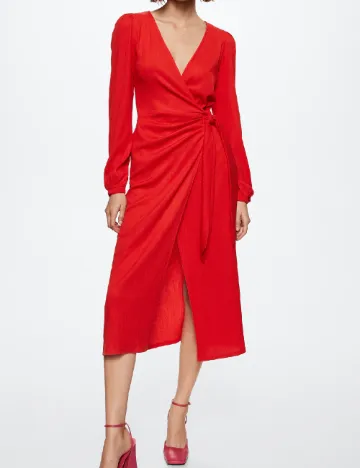 Rochie medie Mango, rosu Rosu