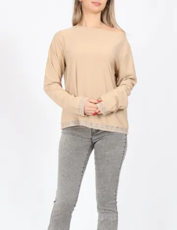 Bluza Only, maro Crem