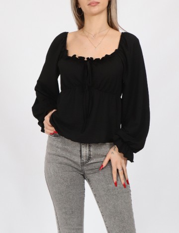 Bluza Pieces, negru