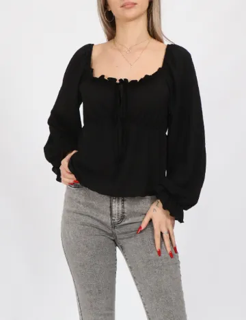 Bluza Pieces, negru Negru