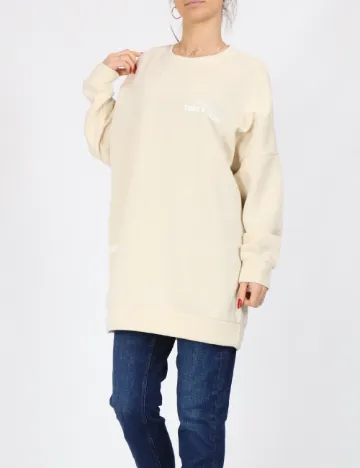 Bluza Oversize Noisy May, crem Crem