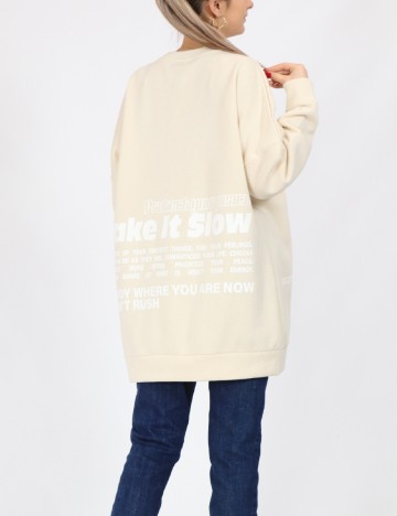 Bluza Oversize Noisy May, crem