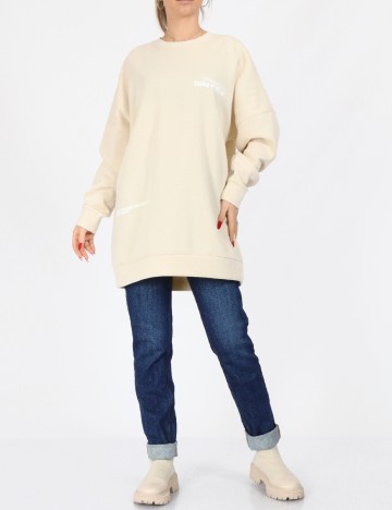 Bluza Oversize Noisy May, crem