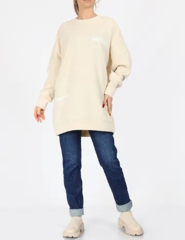 Bluza Oversize Noisy May, crem Crem