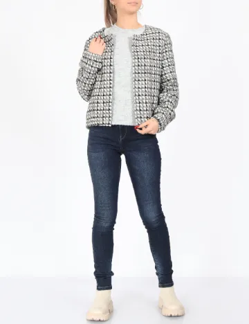 Blazer Vero Moda, alb/negru Alb