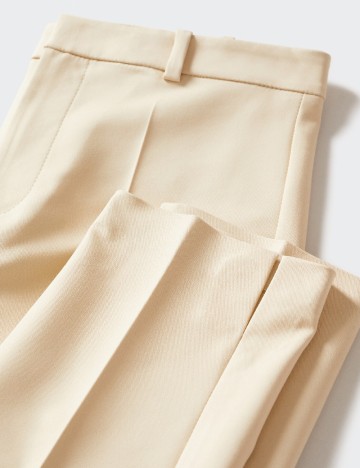 Pantaloni Mango, crem