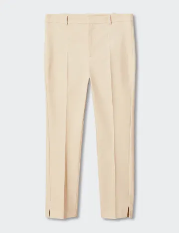 Pantaloni Mango, crem Crem