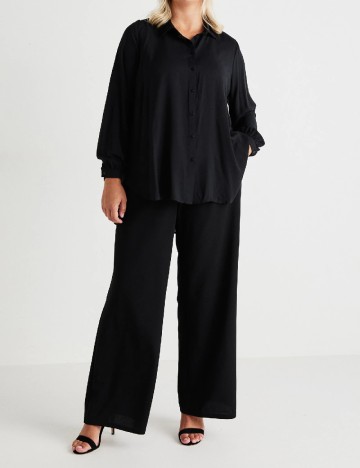 Pantaloni Vero Moda Curve, negru