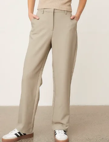 Pantaloni Vero Moda, bej Crem