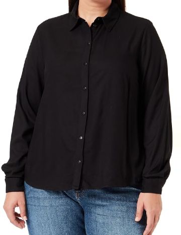 Camasa Pieces Plus Size, negru