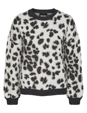 Pulover Pieces, animal print