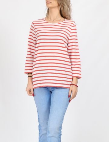 Bluza Vero Moda, alb/rosu