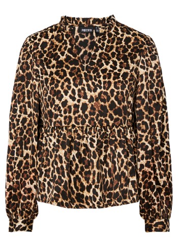 Bluza Pieces, animal print