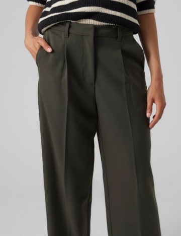 Pantaloni Vero Moda, verde inchis