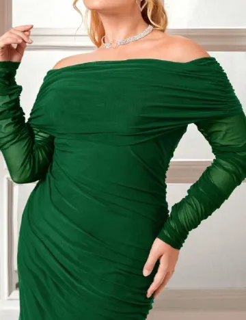 Rochie medie SHEIN CURVE, verde Verde