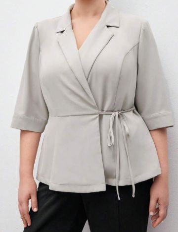 Blazer SHEIN CURVE, gri