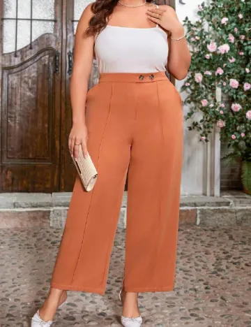 Pantaloni SHEIN CURVE, portocaliu Portocaliu