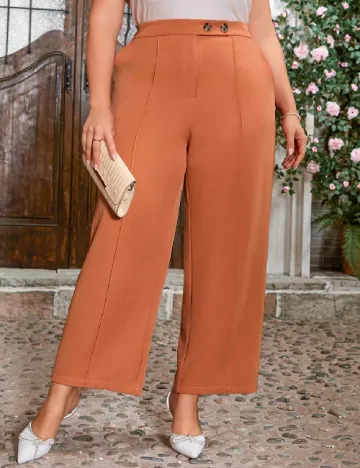 Pantaloni SHEIN CURVE, portocaliu Portocaliu