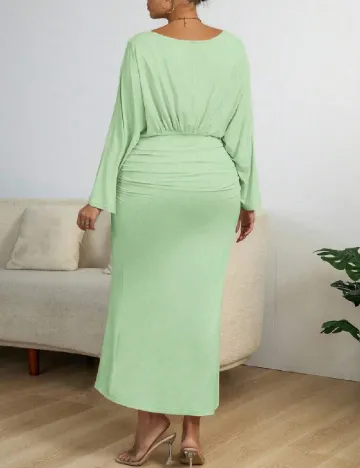 Rochie lunga SHEIN CURVE, verde Verde