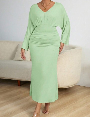 Rochie lunga SHEIN CURVE, verde