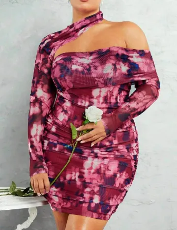 Rochie scurta SHEIN CURVE, roz Roz