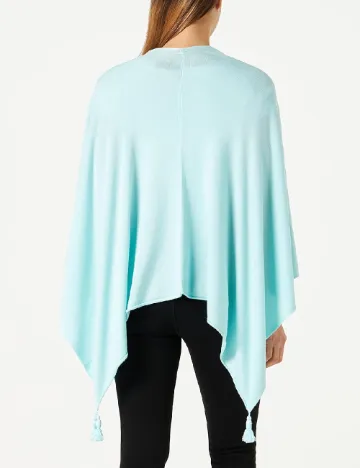 Poncho Comma, bleu Albastru