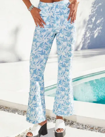 Pantaloni SHEIN, bleu Albastru