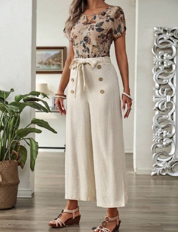 Pantaloni Emery Rose, crem