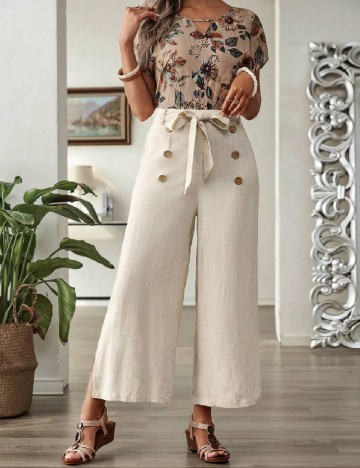 Pantaloni Emery Rose, crem