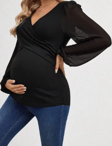 Bluza SHEIN Maternity, negru Negru