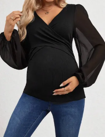 Bluza SHEIN Maternity, negru Negru