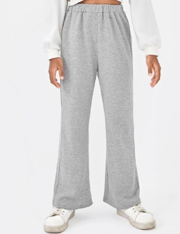 Pantaloni Shein Kids, gri