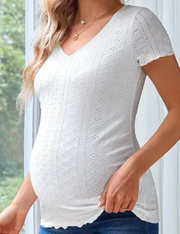 Tricou SHEIN Maternity, alb Alb